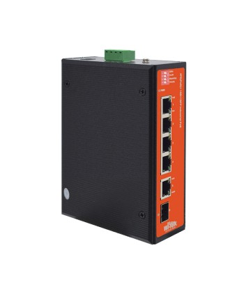 Commutateur PoE industriel de liaison montante fibre 4FE+1GE+1SFP avec 4 ports PoE pas cher