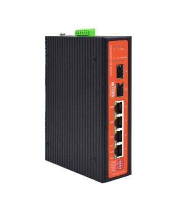 Commutateur PoE industriel de liaison montante fibre 4GE+2SFP avec 4 ports PoE Fin de série