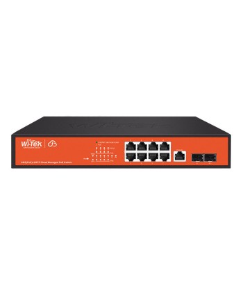 Switch PoE géré 8GE+2SFP Full Giga 802.3af/at Cloud L2 avec 8 ports PoE outlet