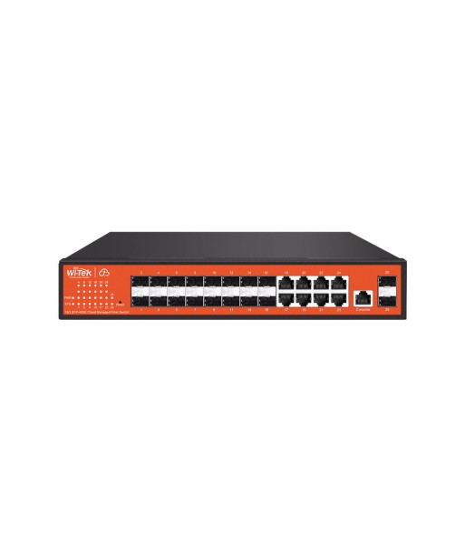 Commutateur d'agrégation de fibres géré Cloud L2 18SFP+8GE sur le site 