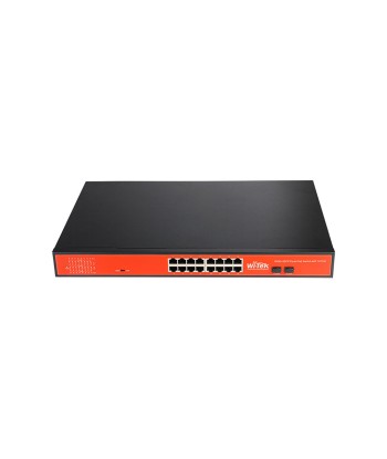 Liaison montante 16GE+2SFP Commutateur PoE Full Giga 802 3a/at avec 16 ports PoE soldes