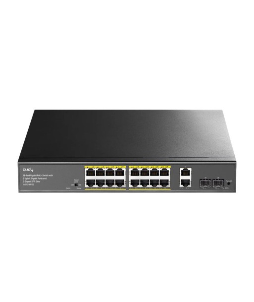 Switch PoE+ Gigabit 16 ports avec 2 ports Gigabit de liaison montante et 2 emplacements SFP Gigabit 200 W Les magasins à Paris