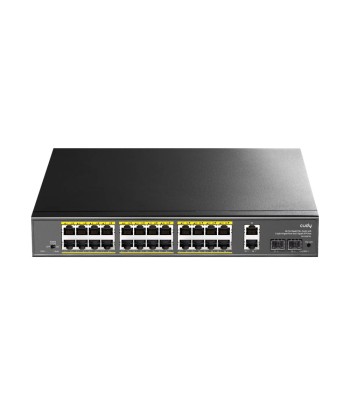 Switch PoE+ Gigabit 24 ports avec 2 ports Gigabit de liaison montante et 2 emplacements SFP Gigabit 300 W Livraison rapide