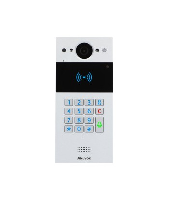 Interphone vidéo SIP avec clavier et lecteur de carte RF. rembourrage situé sous