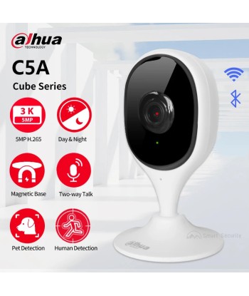 Dahua C5A 5MP Indoor Wifi Camera Smart Home 3K Baby Monitor Human & Pet Detection Two-way Talk Abnormal Sound Alarm Cube A1 Cam en ligne des produits 