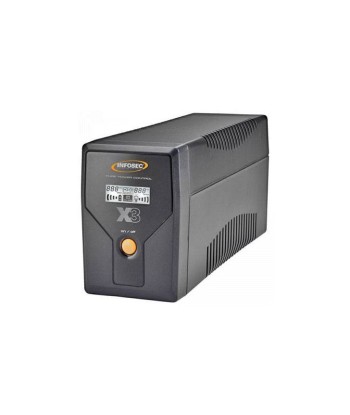 Infosec X3 EX LCD USB 650 alimentation d'Ã©nergie non interruptible InteractivitÃ© de ligne 0,65 kVA 2 sortie(s) CA s'inspire de l'anatomie humaine