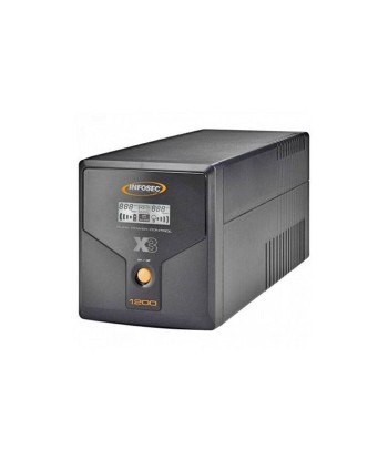 Infosec X3 EX LCD USB 1200 alimentation d'Ã©nergie non interruptible InteractivitÃ© de ligne 1,2 kVA 4 sortie(s) CA une grave pollution 