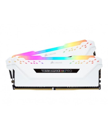 CORSAIR VENGEANCE RGB PRO SERIES 16 GO (2X 8 GO) DDR4 3200 MHZ - BLANC le des métaux précieux