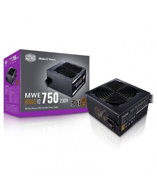 COOLER MASTER MWE 750W V2 - 80+ BRONZE - 750 WATTS brillant des détails fins