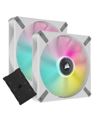 CORSAIR ML140 RGB ELITE BLANC 140mm Magnetic Levitation DUAL PACK Toutes les collections ici