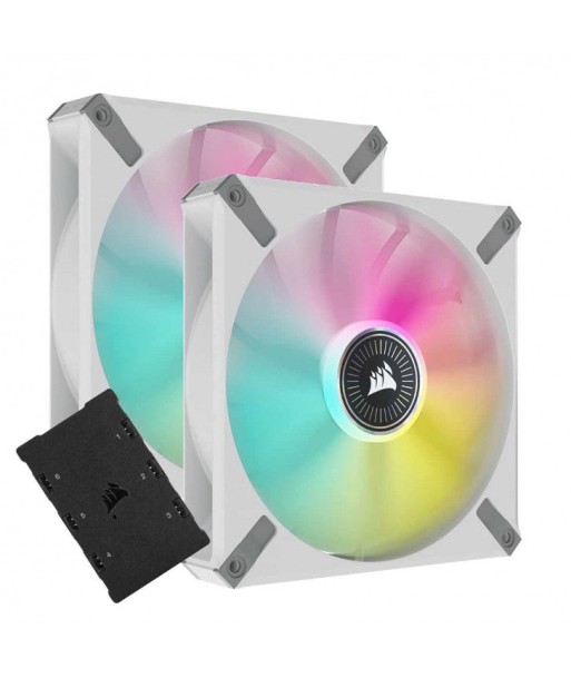 CORSAIR ML140 RGB ELITE BLANC 140mm Magnetic Levitation DUAL PACK Toutes les collections ici